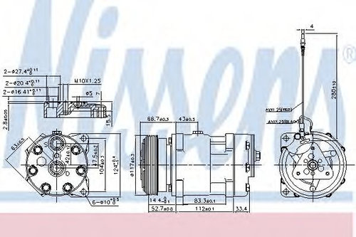 Compresor, climatizare OPEL MOVANO caroserie (F9) (1999 - 2010) NISSENS 89489 piesa NOUA