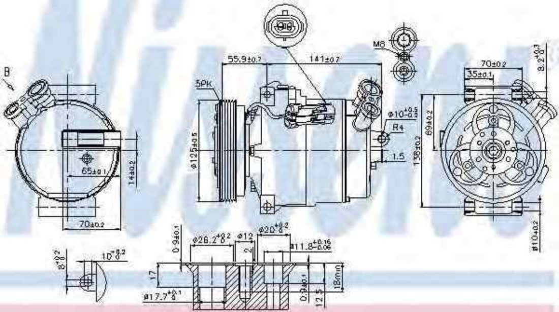 Compresor, climatizare OPEL VECTRA C combi NISSENS 89308