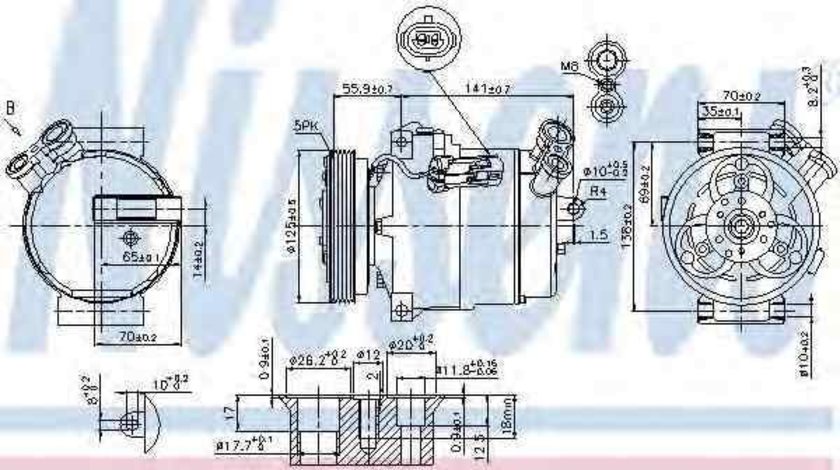 Compresor, climatizare OPEL VECTRA C NISSENS 89308