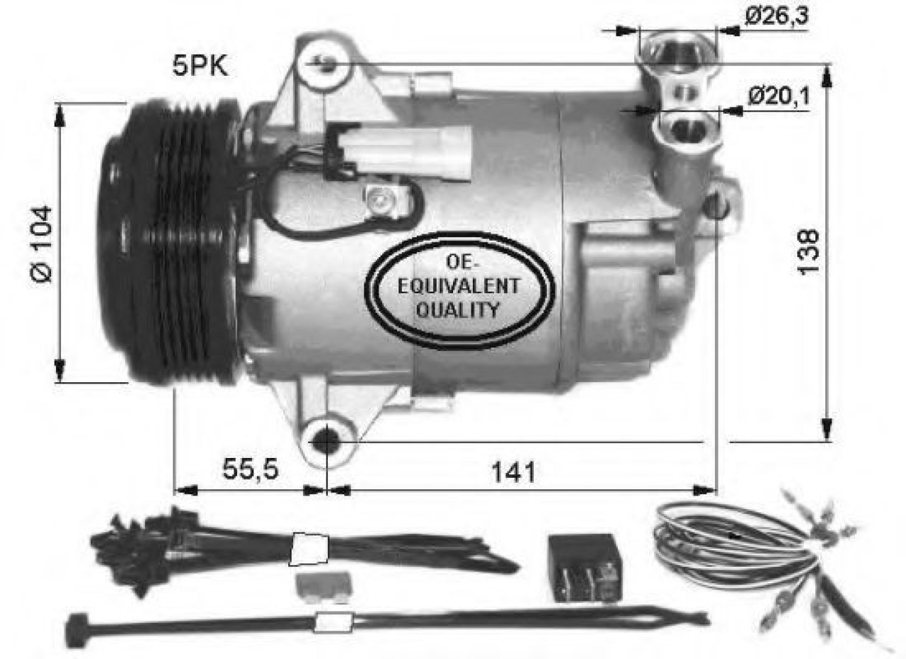 Compresor, climatizare OPEL ZAFIRA B (A05) (2005 - 2016) NRF 32426 piesa NOUA