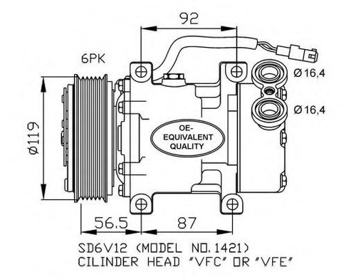 Compresor, climatizare PEUGEOT 206 Hatchback (2A/C) (1998 - 2016) NRF 32244 piesa NOUA