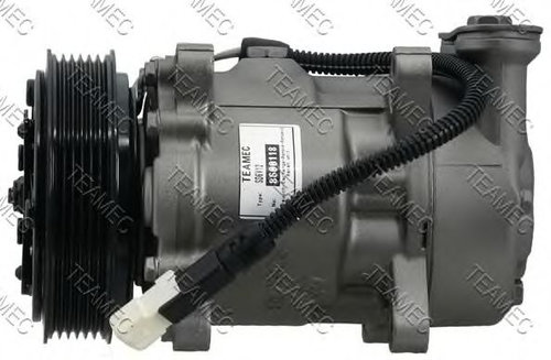 Compresor, climatizare PEUGEOT 206 SW (2E/K) (2002 - 2016) TEAMEC 8600118 piesa NOUA