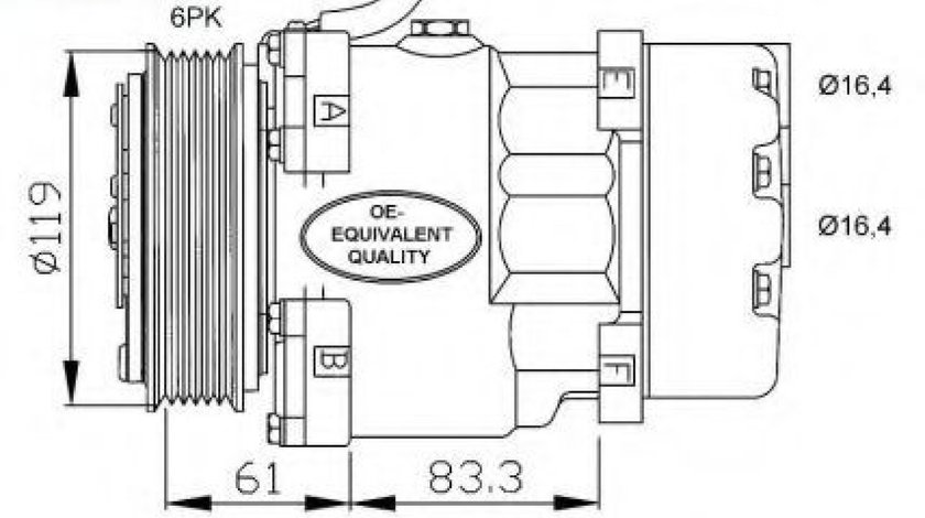 Compresor, climatizare PEUGEOT 306 Hatchback (7A, 7C, N3, N5) (1993 - 2003) NRF 32040 piesa NOUA