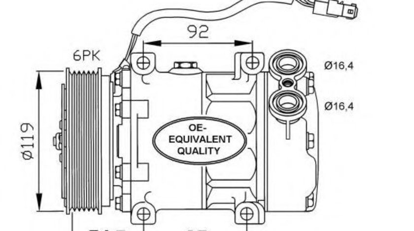 Compresor, climatizare PEUGEOT 406 Estate (8E/F) (1996 - 2004) NRF 32278 piesa NOUA