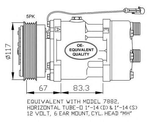 Compresor, climatizare PEUGEOT BOXER bus (230P) (1994 - 2002) NRF 32779 piesa NOUA