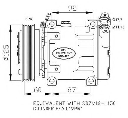 Compresor, climatizare RENAULT CLIO II (BB0/1/2, CB0/1/2) (1998 - 2005) NRF 32747 piesa NOUA