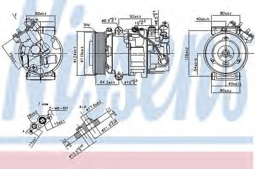 Compresor, climatizare RENAULT GRAND SCENIC III (JZ0/1) (2009 - 2016) NISSENS 890299 piesa NOUA