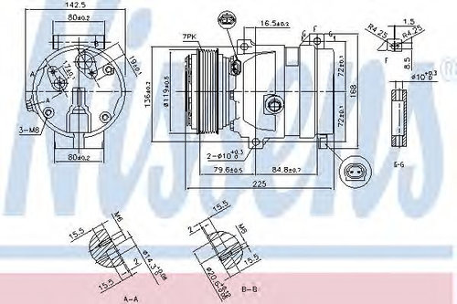 Compresor, climatizare RENAULT LAGUNA II Grandtour (KG0/1) (2001 - 2016) NISSENS 89587 piesa NOUA