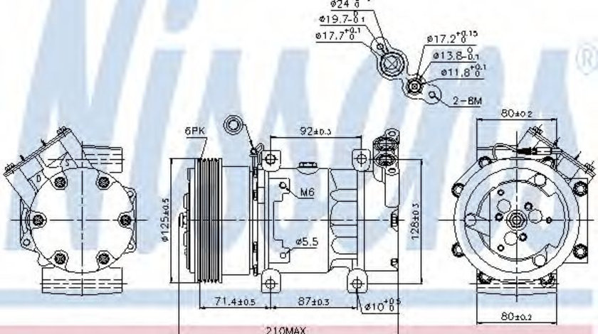Compresor, climatizare RENAULT MEGANE I Classic (LA0/1) (1996 - 2006) NISSENS 89159 piesa NOUA