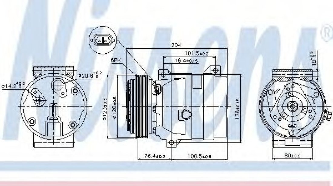 Compresor, climatizare RENAULT MEGANE I Scenic (JA0/1) (1996 - 2001) NISSENS 89063 piesa NOUA