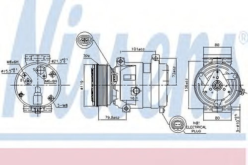 Compresor, climatizare RENAULT MEGANE II (BM0/1, CM0/1) (2002 - 2011) NISSENS 89267 piesa NOUA