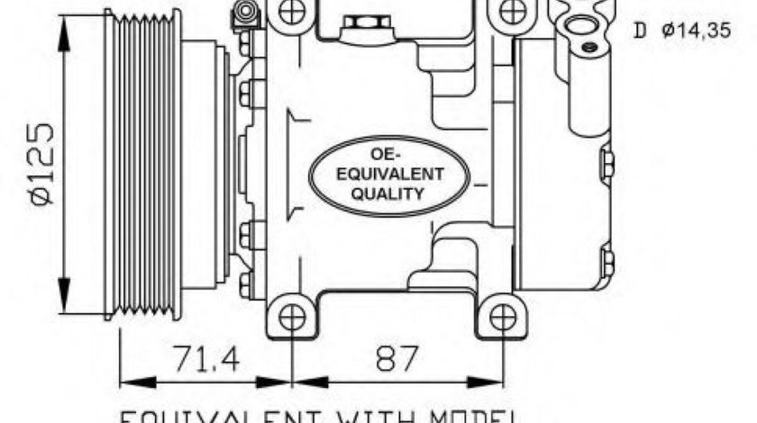Compresor, climatizare RENAULT SYMBOL I (LB0/1/2) (1998 - 2008) NRF 32259 piesa NOUA