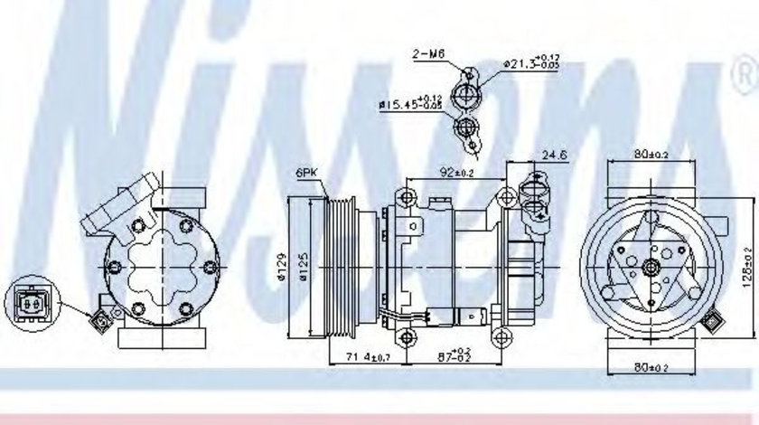Compresor, climatizare RENAULT TWINGO II (CN0) (2007 - 2014) NISSENS 89332 piesa NOUA