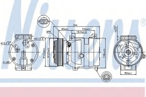 Compresor, climatizare RENAULT VEL SATIS (BJ0) (2002 - 2016) NISSENS 89281 piesa NOUA