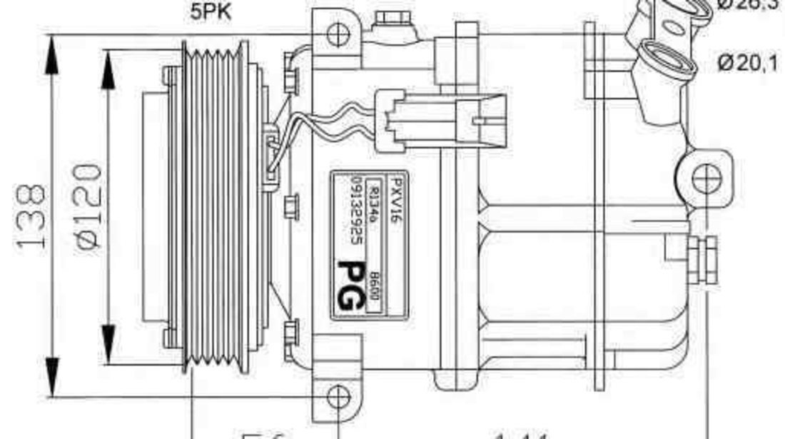 Compresor, climatizare SAAB 9-3 combi NRF 32117G