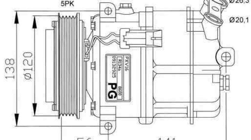 Compresor, climatizare SAAB 9-3 combi NRF 32117G