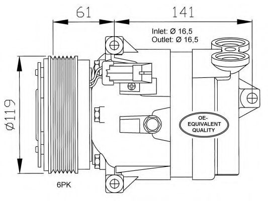 Compresor, climatizare SAAB 9-3 (YS3F) (2002 - 2016) NRF 32021 piesa NOUA