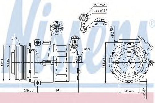 Compresor, climatizare SAAB 9-3 (YS3F) (2002 - 2016) NISSENS 89343 piesa NOUA