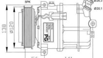 Compresor, climatizare SAAB 9-3 (YS3F) NRF 32117G