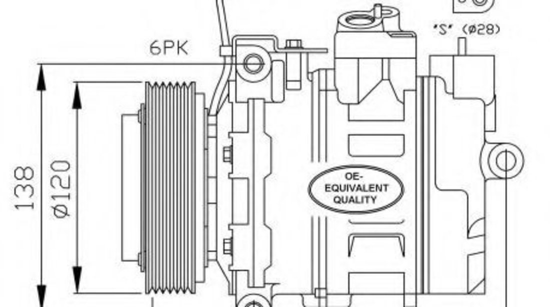 Compresor, climatizare SAAB 9-5 Combi (YS3E) (1998 - 2009) NRF 32377 piesa NOUA