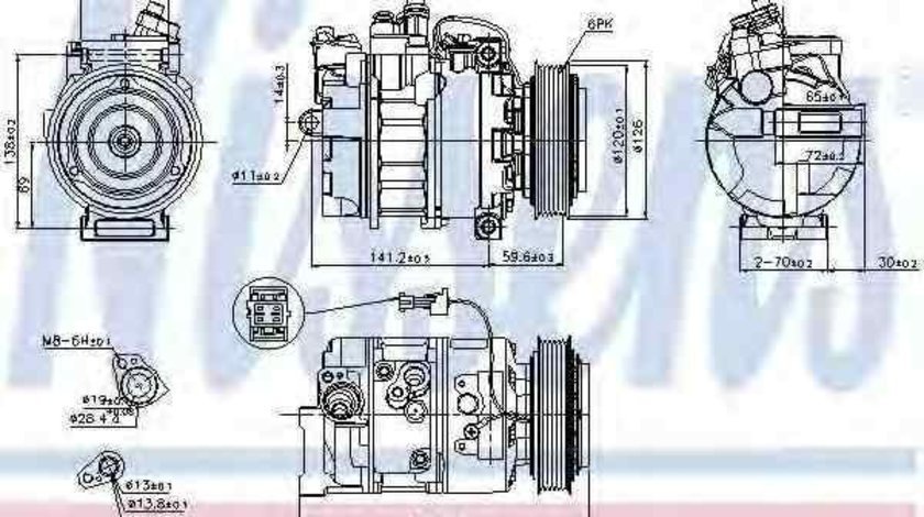 Compresor, climatizare SAAB 9-5 combi (YS3E) NISSENS 89208