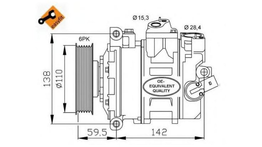 Compresor, climatizare Skoda RAPID (NH3) 2012-2016 #2 1K0260859F