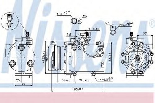 Compresor, climatizare SUZUKI SWIFT III (MZ, EZ) (2005 - 2016) NISSENS 89349 piesa NOUA