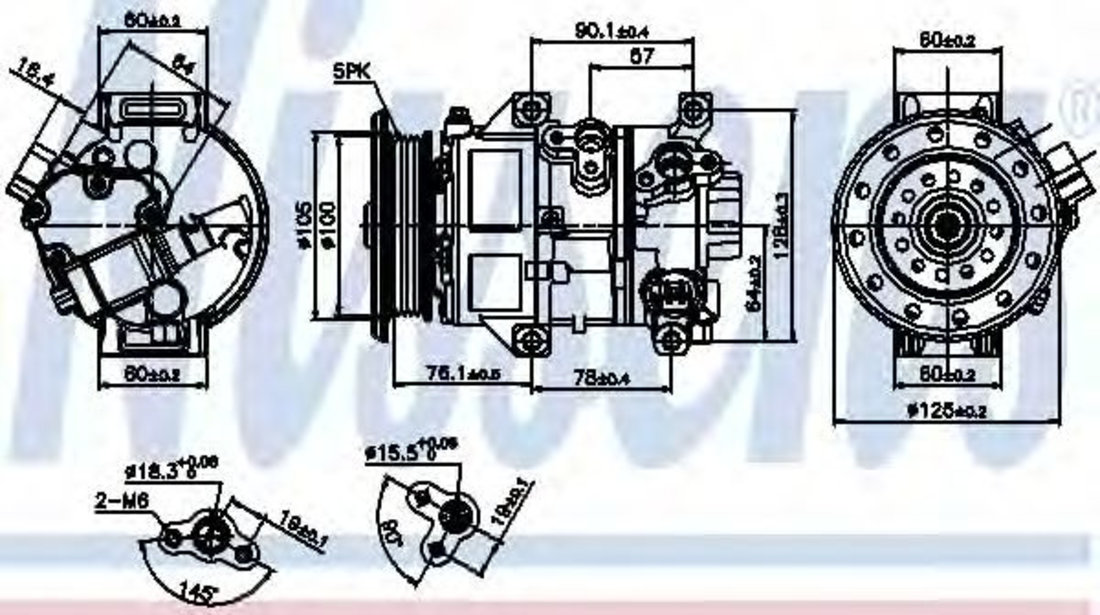 Compresor, climatizare TOYOTA AVENSIS Combi (T25) (2003 - 2008) NISSENS 89309 piesa NOUA