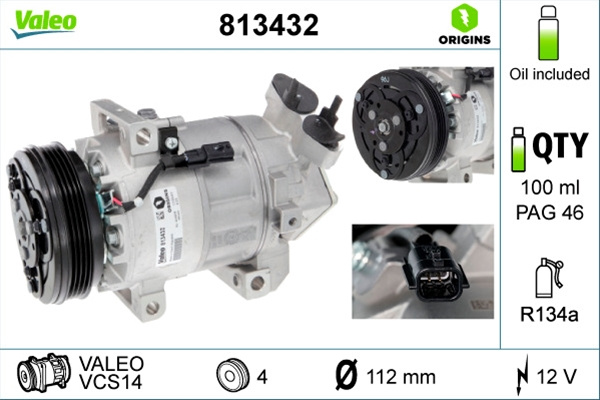 Compresor, Climatizare Valeo Dacia 813432