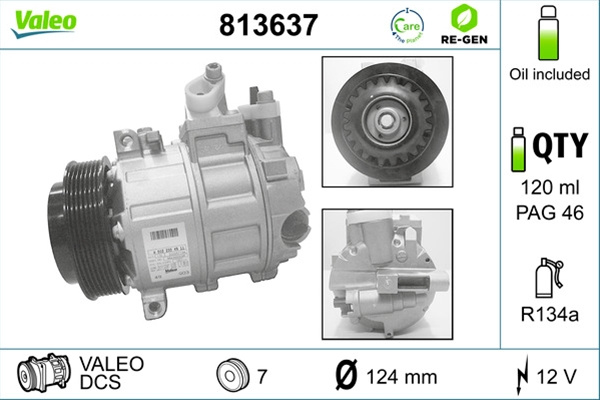 Compresor, Climatizare Valeo Mercedes-Benz 813637