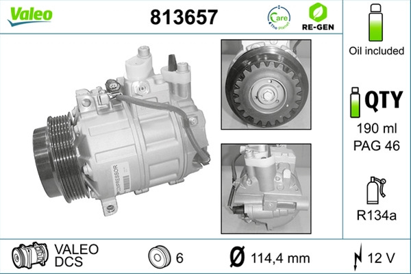 Compresor, Climatizare Valeo Mercedes-Benz 813657
