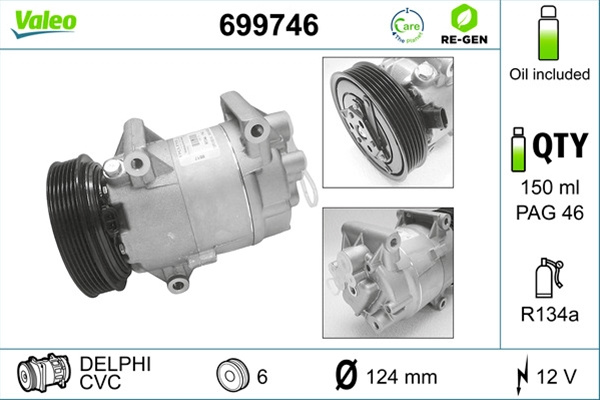 Compresor, Climatizare Valeo Nissan 699746