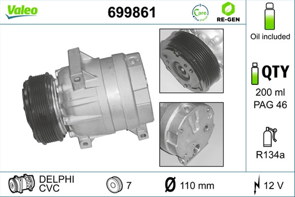 Compresor, Climatizare Valeo Nissan 699861