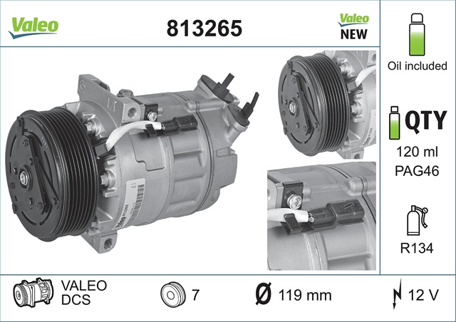 Compresor, Climatizare Valeo Nissan 813265