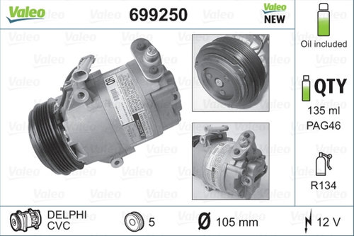 Compresor, Climatizare Valeo Opel 699250