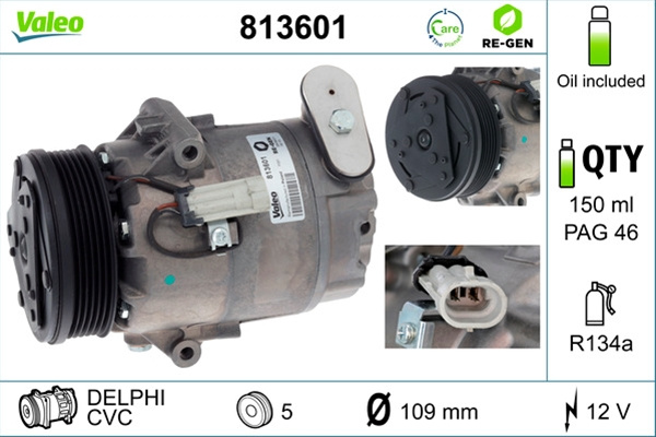 Compresor, Climatizare Valeo Vauxhall 813601