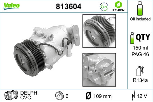 Compresor, Climatizare Valeo Vauxhall 813604