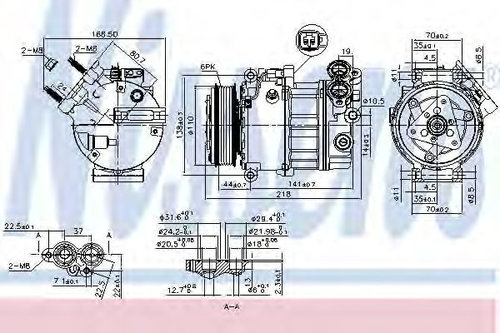 Compresor, climatizare VOLVO C30 (2006 - 2012) NISSENS 890125 piesa NOUA