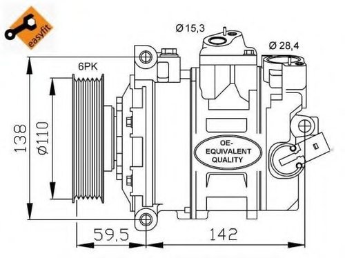 Compresor, climatizare VW EOS (1F7, 1F8) (2006 - 2016) NRF 32146 piesa NOUA