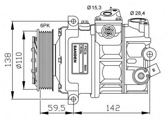 Compresor, climatizare VW EOS (1F7, 1F8) (2006 - 2016) NRF 32147G piesa NOUA