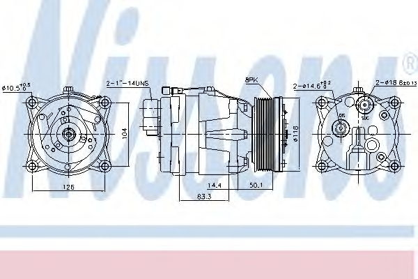 Compresor, climatizare VW GOLF III (1H1) (1991 - 1998) NISSENS 89048 piesa NOUA