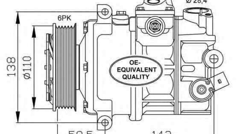 Compresor, climatizare VW GOLF VII combi (BA5) NRF 32147