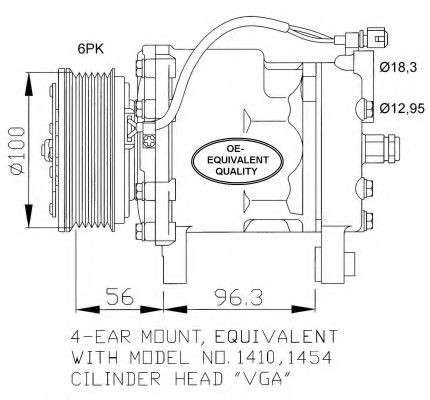 Compresor, climatizare VW LUPO (6X1, 6E1) (1998 - 2005) NRF 32065 piesa NOUA