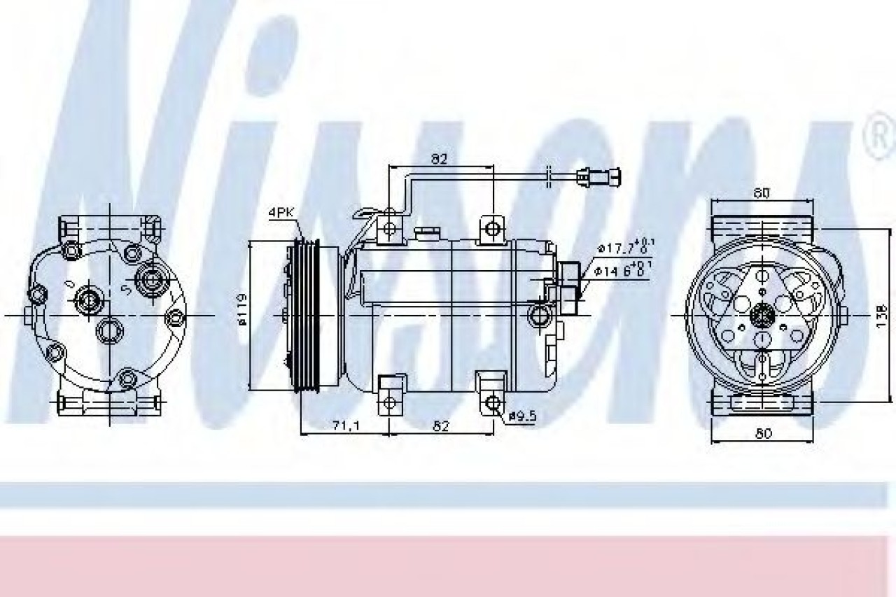 Compresor, climatizare VW PASSAT (3B3) (2000 - 2005) NISSENS 89029 piesa NOUA