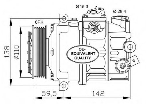 Compresor, climatizare VW PASSAT Variant (365) (2010 - 2014) NRF 32147 piesa NOUA
