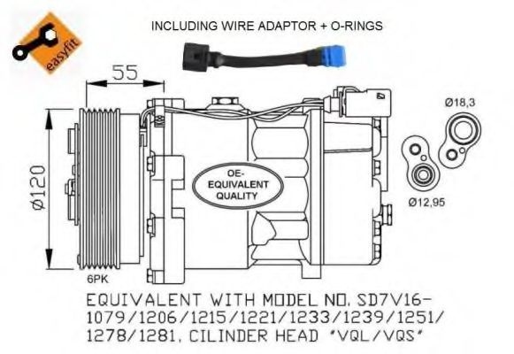 Compresor, climatizare VW POLO Variant (6KV5) (1997 - 2001) NRF 32064 piesa NOUA