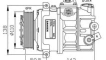 Compresor, climatizare VW TOURAN (1T1, 1T2) NRF 32...
