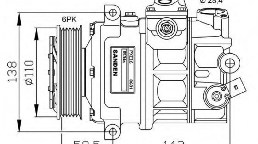 Compresor, climatizare VW TOURAN (1T3) (2010 - 2015) NRF 32147G piesa NOUA