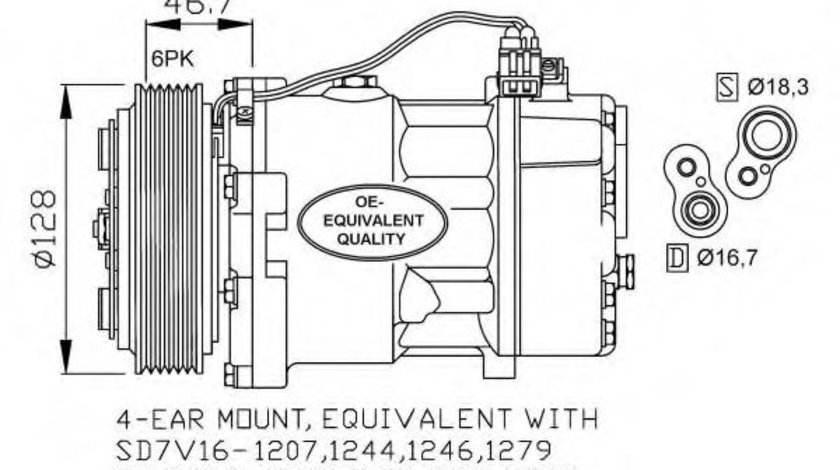 Compresor, climatizare VW TRANSPORTER IV platou / sasiu (70XD) (1990 - 2003) NRF 32168 piesa NOUA