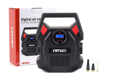 Compresor De Aer Auto Cu Manometru Digital și Lumină Led 12v Acomp-17 Amio 02642